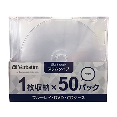 Verbatim �С��٥����� BD/DVD/CD������ 50�� ����ॱ����(5mm�� ) Ʃ�� CPSSC50