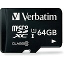 バーベイタム(Verbatim) microSD 64GB 最大90MB/s UHS-1 U1 class10 アイ・オー・データ機器による安心