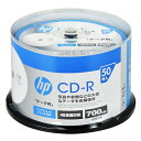 ヒューレット・パッカード(HP) 1回記録用 CD-R 700MB 50枚 インクジェットプリンタ対応 ホワイト 48倍速SR80FP50SH1