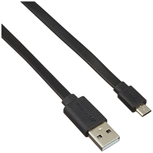 Verbatim バーベイタム microUSB ケーブル゜120cm+20cm ブラック 64754