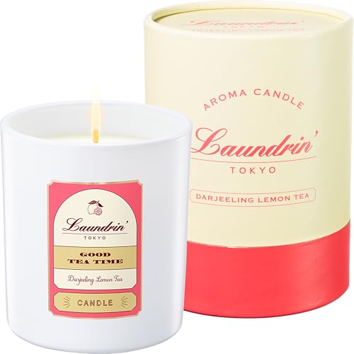 ランドリン アロマキャンドル ダージリンレモンティーの香り 180g ギフト プレゼント 約36時間 植物性100%・パラフィンフリー ランドリン アロマキャンドル ダージリンレモンティーの香り 180g ギフト プレゼント 約36時間 植物性100%・パラフィンフリー