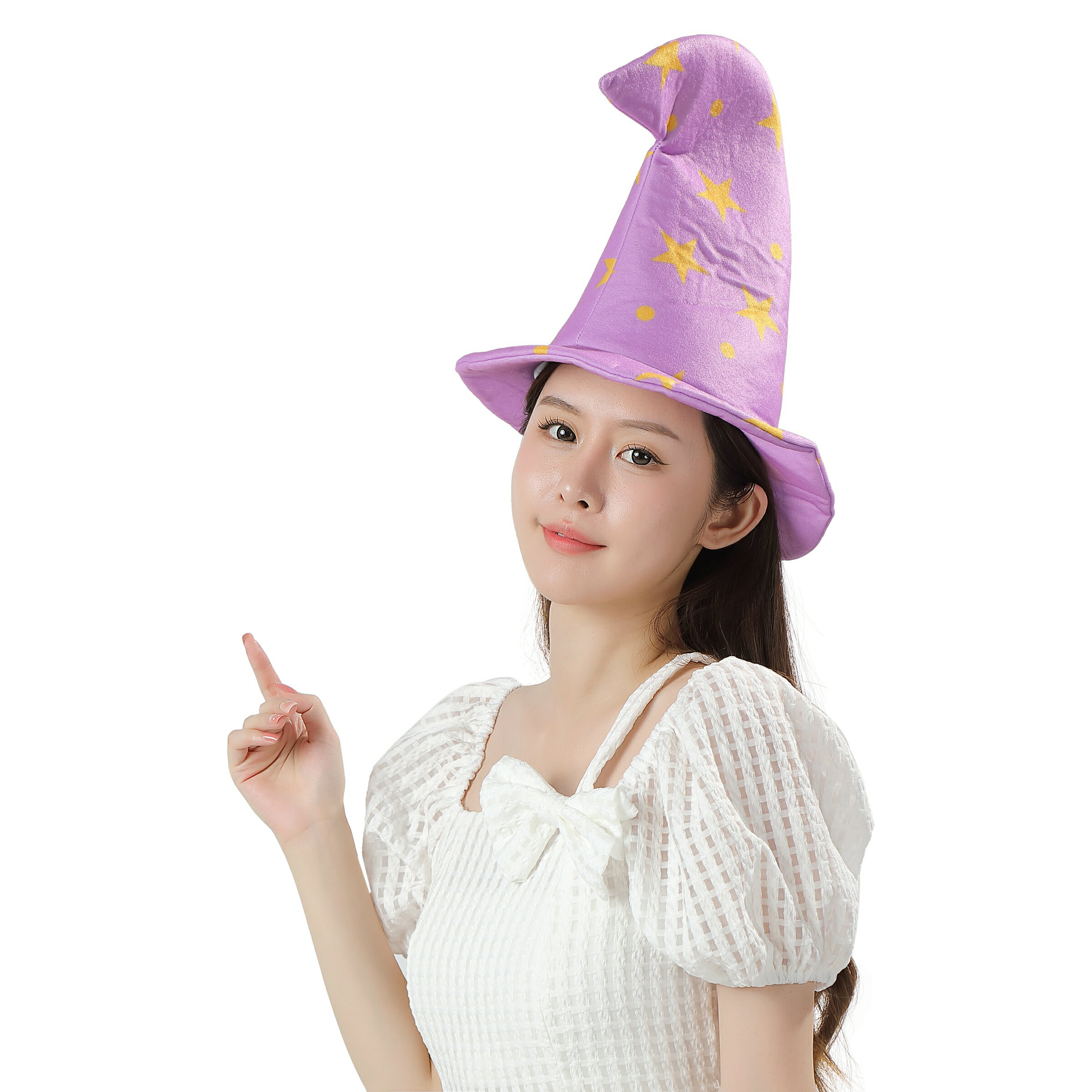 【吉祥寺良品】ハロウィン 帽子 魔女帽子 パープルスター とんがり帽子 コスプレ 衣装 小道具 イベント..