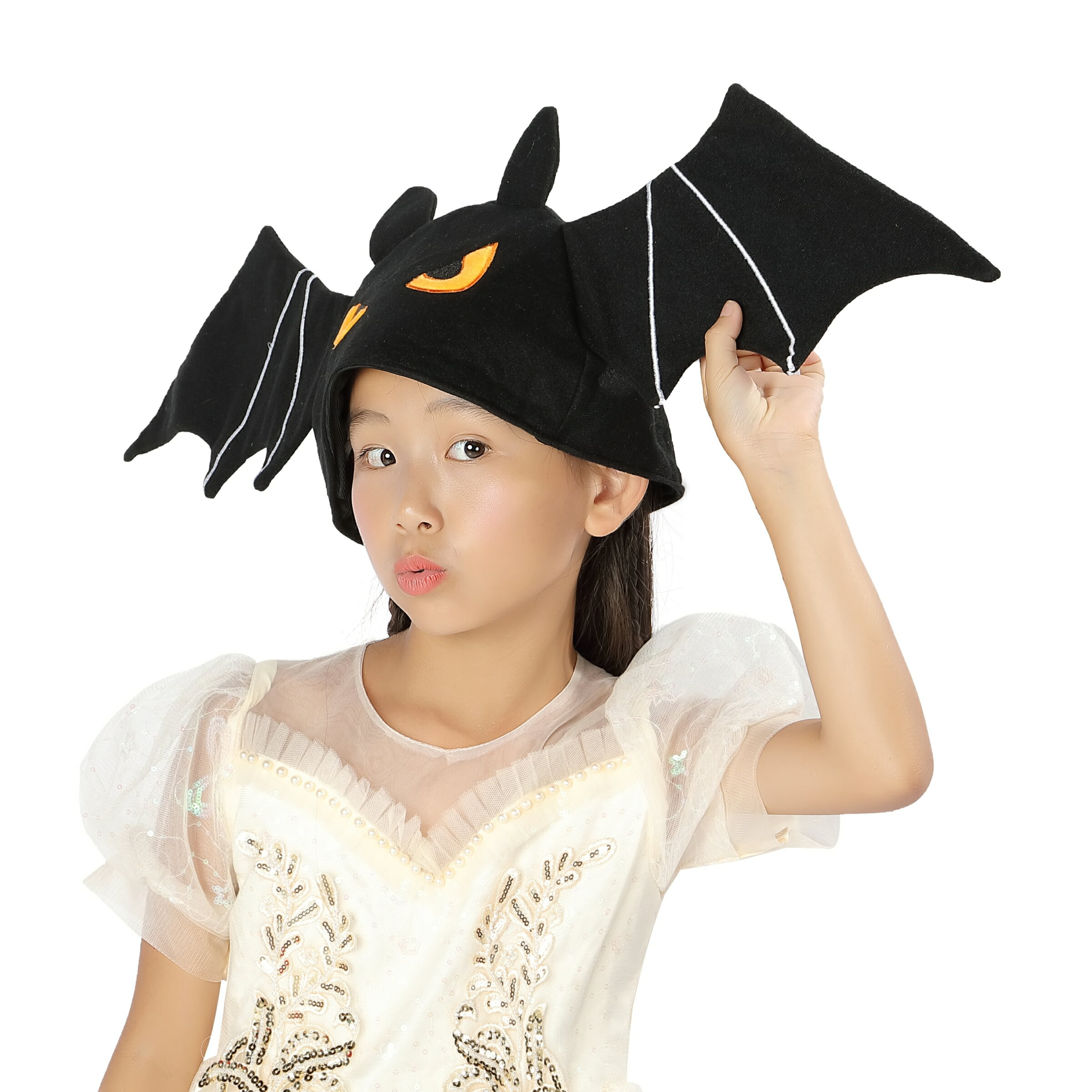 【吉祥寺良品】こうもりのかぶりもの ハロウィン コスプレ 帽子 ブラック ウィングキャップ 仮装 大人..