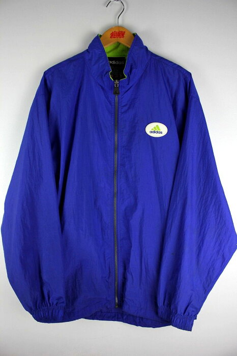 USED!!! adidas (アディダス) / NYLON WINDBREAKER (90'S) (ウインドブレーカー) / blue×yellow green　　ビンテージ　ナイロンジャケット