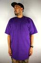 PRO CLUB (プロクラブ) / HEAVY WEIGHT CREWNECK Tee (TALL SIZE) (クルーネックTee) / purple 無地 Tee ビッグサイズ ヘビーウェイト