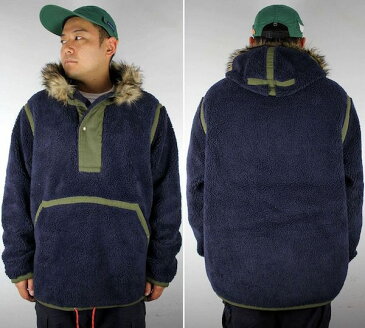 POLO RALPH LAUREN (ポロラルフローレン) / PULLOVER HOODED BOA JACKET (ボアジャケット) / navy×olive US買い付け