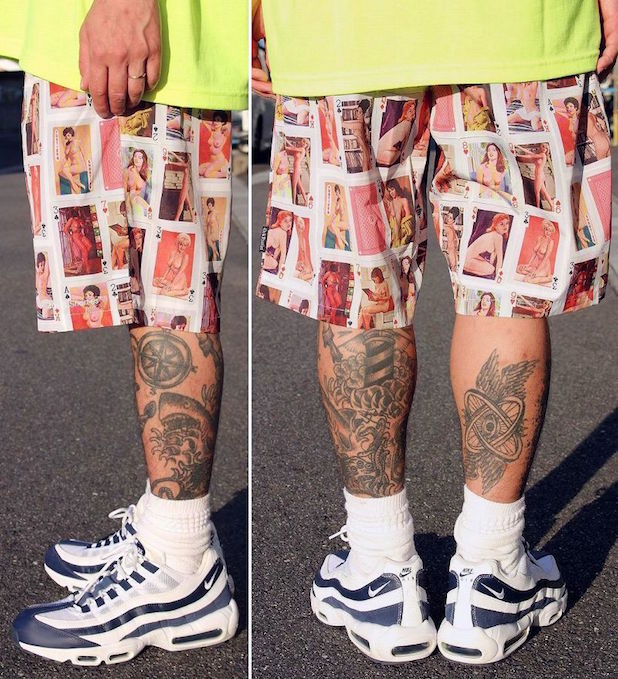 40S & SHORTIES (フォーティーズ・アンド・ショーティーズ) / "NUDIE CARDS" NYLON SHORTS (ナイロンショーツ) / white