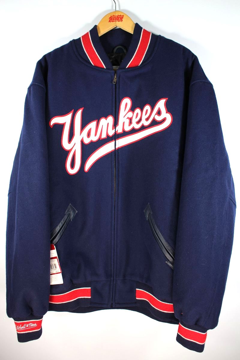 ミッチェル&ネス スタジャン メンズ MITCHELL&NESS（ミッチェルアンドネス） / "NEWYORK YANKEES" (ニューヨークヤンキース) 1951 AUTHENTIC WOOL VARSITY JACKET / navy×red　スタジャン