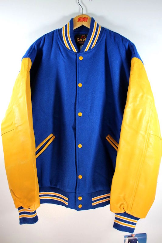 GAME SPORTSWEAR (ゲーム・スポーツウェア) / WOOL LEATHER VARSITY JACKET / blue×yellow