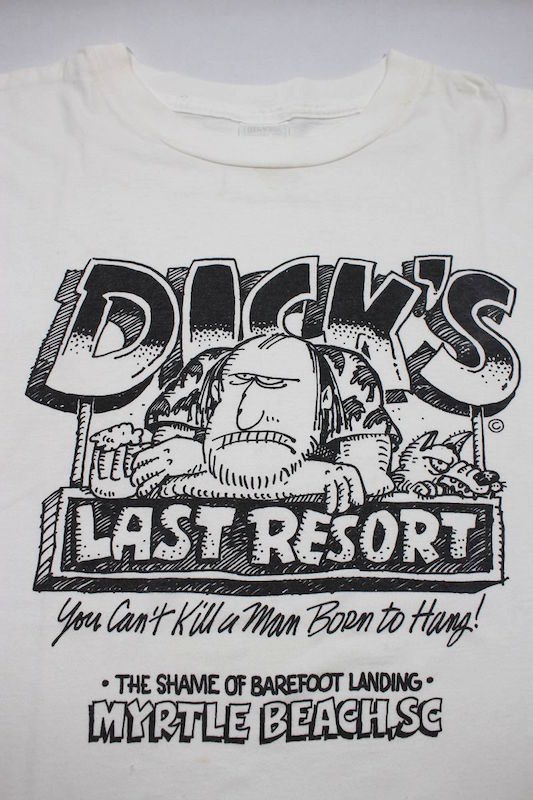 USED!!! DICK'S LAST RESORT / OFFICIAL Tee (90'S) / white