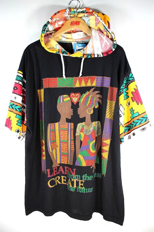 Rakuten - USED!!! NO BRAND / NATIVE PATTERN HOODIE Tee (90'S) / multi