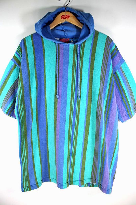 樂天商城 - USED!!! NO BRAND / STRIPED HOODIE Tee (90'S) / multi
