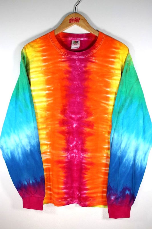 USED!!! FRUIT OF THE ROOM / TIE-DYE LS Tee (90'S)