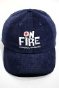 STUNNUTS (スタンナッツ) / SURE SHOT -ON FIRE- CORDUROY STRAPBACK CAP / navy