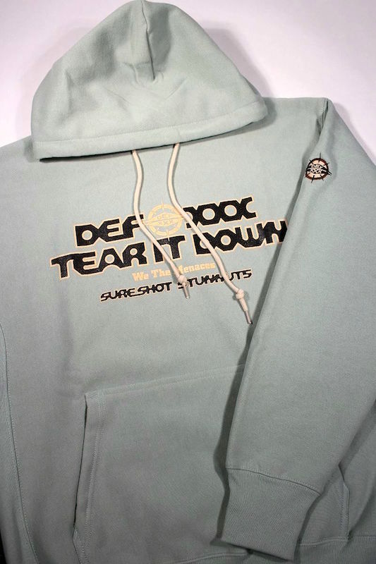 STUNNUTS (スタンナッツ) / "SURE SHOT -TEAR IT DOWN-" HEAVY WEIGHT SWEAT HOODIE / grayish green