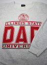 USED!!! JANSPORT / "ILLINOIS STATE UNIVERSITY" CREWNECK SWEAT (90'S) / ash grey