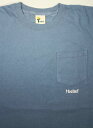 BELIEF / LOGO PIGMENT DYED POCKET Tee / blue jean(4)