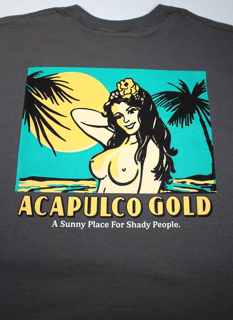 ACAPULCO GOLD (アカプルコゴールド) / "CLUB TROPICANA" Tee / charcoal