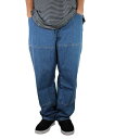 DICKIES (fBbL[Y) / RELAX-FIT DOUBLE KNEE 6-POCKET DENIM PANTS / stonewashed indigo