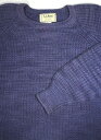 USED!!! L.L.BEAN / COTTON KNIT SWEATER (90'S) / navyblue