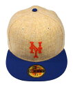 NEWERA × HARRIS TWEED (ニューエラ × ハリスツイード) / "NY METS" 59FIFTY FITTED CAP / oatmeal×blue