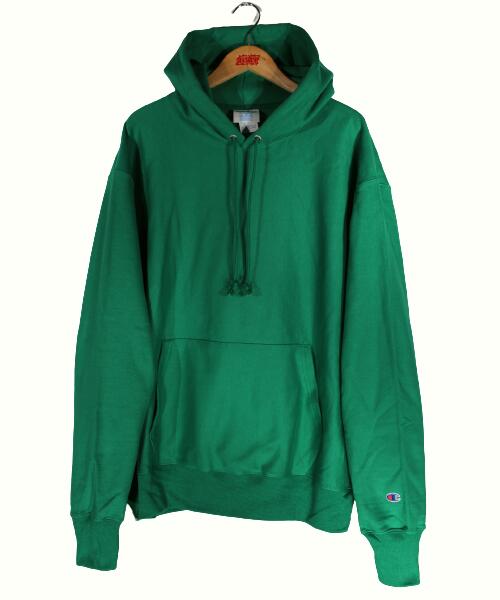 Rakuten - CHAMPION (チャンピオン) / REVERSE WEAVE PULLOVER SWEAT HOODIE (目無し) / kelly green　リバースウィーブ