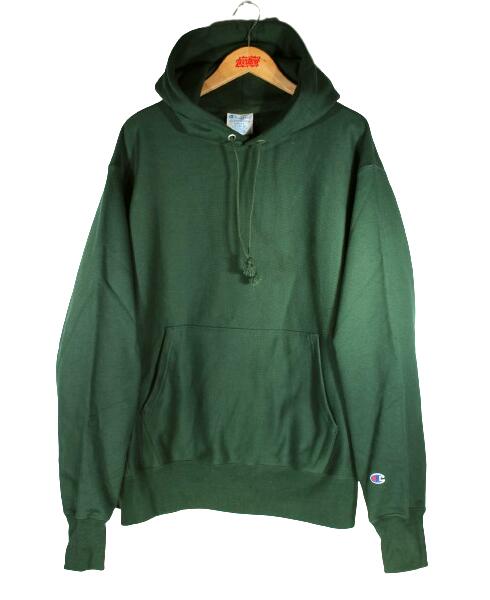 乐天商城 - CHAMPION (チャンピオン) / REVERSE WEAVE PULLOVER SWEAT HOODIE (目無し) / dark green　リバースウィーブ