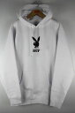 HUF（ハフ) ×PLAYBOY (プレイボーイ) / MAY88 COVER PULLOVER SWEAT HOODIE (スエットフーディー) / white