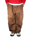 PRO CLUB / HEAVYWEIGHT TWILL PLEATED CARGO PANTS / dark brown