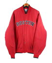 USED!!! MLB OFFICIAL / "BOSTON RED SOX" NYLON STADIUM JACKET (00'S) / red