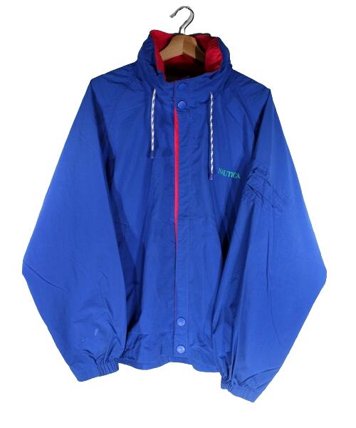 樂天商城 - USED!!! NAUTICA / NYLON SAILING JACKET (90'S) / blue×reddish pink