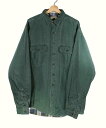 USED!!! L.L.BEAN / FLANNEL LINER SHIRTS JACKET (90'S) / green