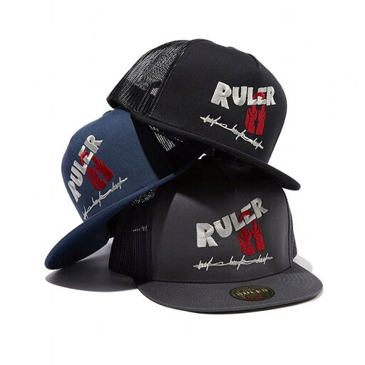 RULER / "ONE FLEW OVER" MESH TRUCKER SNAPBACK CAP RULER / "ONE FLEW OVER" MESH TRUCKER SNAPBACK CAP