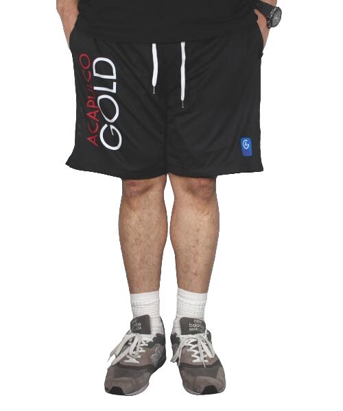 ACAPULCO GOLD / MESH SHORTS / black×red