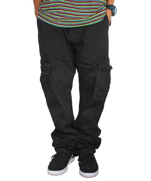 Rakuten - PRO CLUB (プロクラブ) / HEAVY WEIGHT RELAXED FIT DENIM CARGO PANTS / black