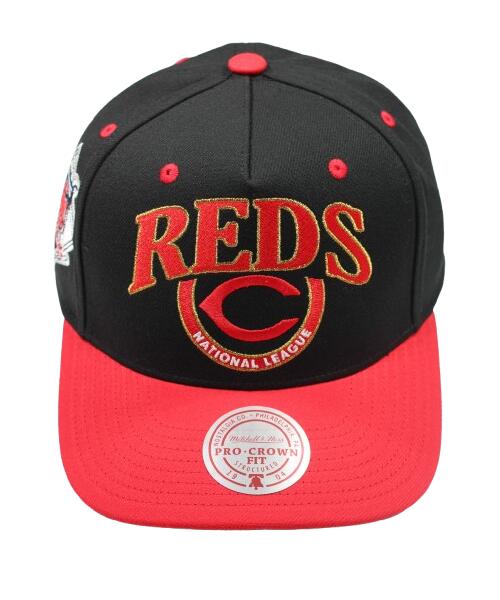 MITCHELL&NESS / "CINCINNATI REDS" LOW PROFILE 2-TONE SNAPBACK CAP / black×red