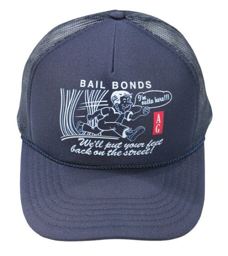ACAPULCO GOLD / "BAIL BOND" MESH TRUCKER CAP / navy アカプルコゴールド トラッカーキャップ ACAPULCO GOLD / "BAIL BOND" MESH TRUCKER CAP / navy アカプルコゴールド トラッカーキャップ