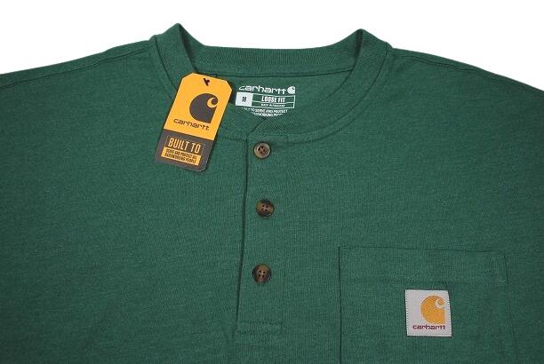 CARHARTT / HENLY NECK LS POCKET Tee / heather green　　カーハート　ヘンリーネック　ロンTee 2