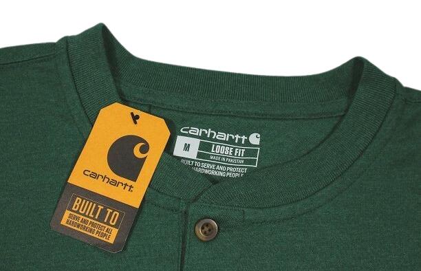 CARHARTT / HENLY NECK LS POCKET Tee / heather green　　カーハート　ヘンリーネック　ロンTee 3