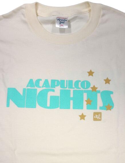 ACAPULCO GOLD / "NIGHTS" Tee / cream　　アカプルコ・ゴールド