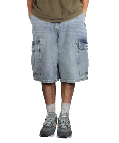 Rakuten - PRO CLUB / BUGGY DENIM CARGO SHORT / light stone wash　　プロクラブ　カーゴショーツ