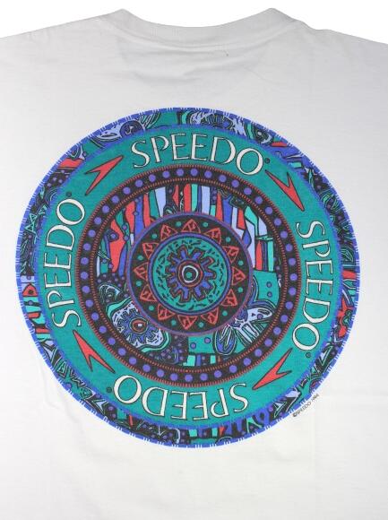 乐天商城 - USED!!! SPEEDO / CIRCLE LOGO Tee (90'S) / white　サイズ L 　スピード　 Tシャツ
