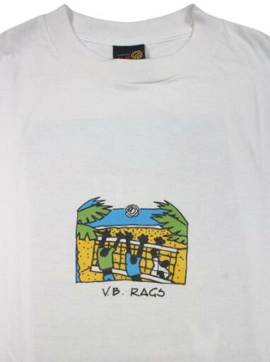 USED!!! V.B. RAGS / "VOLLEY BALL" Tee (90'S) / white サイズ L Tシャツ USED!!! V.B. RAGS / "VOLLEY BALL" Tee (90'S) / white サイズ L Tシャツ