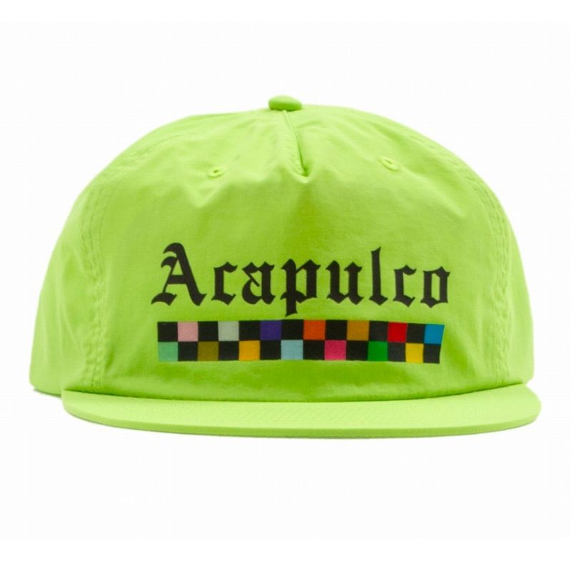 Rakuten - ACAPULCO GOLD / RECYCLED LIGHT WEIGHT NYLON SNAPBACK / lime　　アカプルコゴールド　ナイロンキャップ