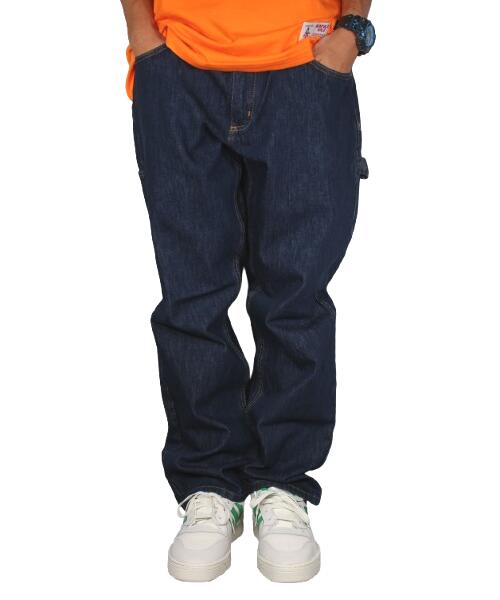 【CARHARTT(カーハート)】のUSワークラインから、ストレッチ入りのデニム・ペインターパンツが入荷です。 厚手でしっかりとした生地感ストレッチデニム生地を採用しています。 モデルは身長165cmの標準体型でW34×L30を着用していま...