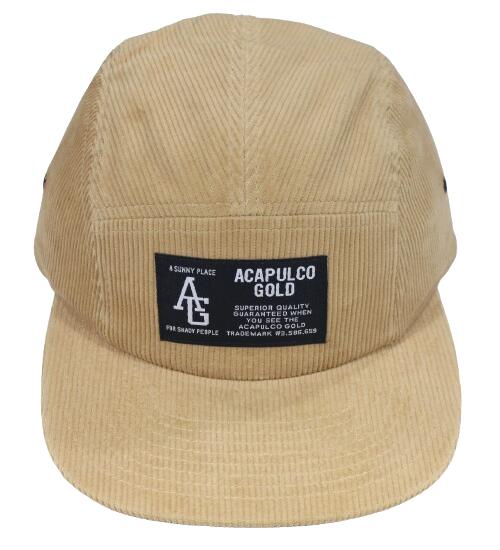 乐天商城 - ACAPULCO GOLD / CORDUROY CAMP CAP / beige　　アカプルコゴールド　キャンプキャップ　ファイブパネル・キャップ