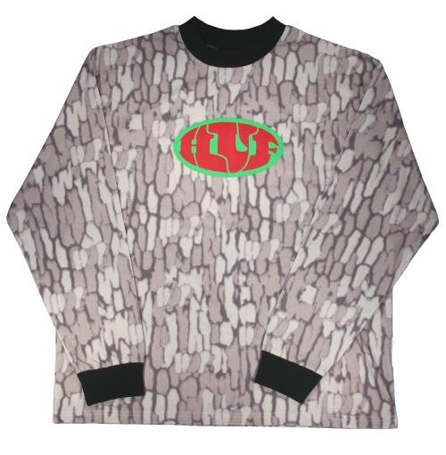 HUF / WARPED CAMO LS KNIT TOP / muted camo�����ϥա��˥åȡ��ȥå�