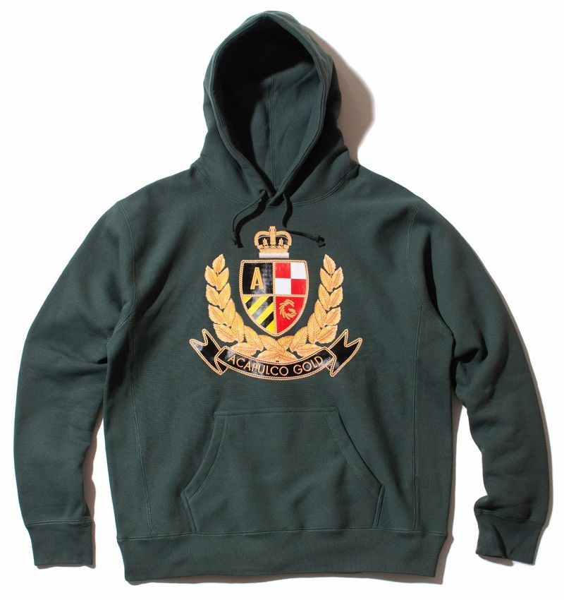 樂天商城 - ACAPULCO GOLD / CREST PULLOVER SWEAT HOODIE / forest　　アカプルコゴールド　スウェットフーディー