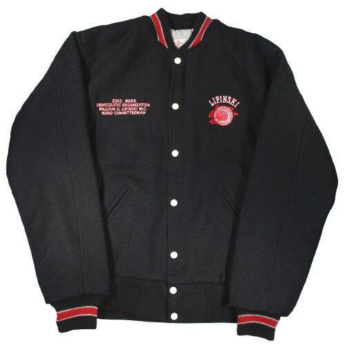 Jumper, Blouson - USED!!! SANTO SPORT STORE / VERSITY JACKET (90'S) / black×red　サイズ 不明　サント・スポーツストア　ウールスタジャン