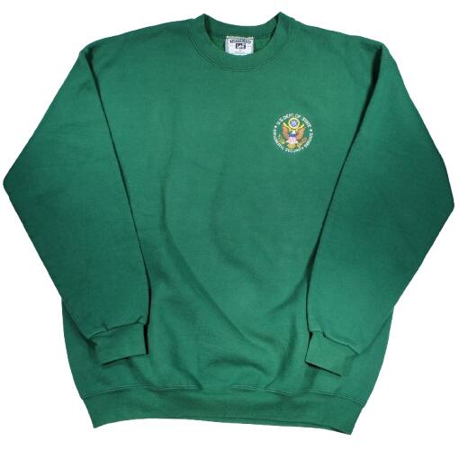 USED!!! Lee "DSS" HEAVY WEIGHT CREWNECK SWEAT (90'S) / green　サイズ XL　リー　米国国務省　外交保安局　クルーネックスウェット